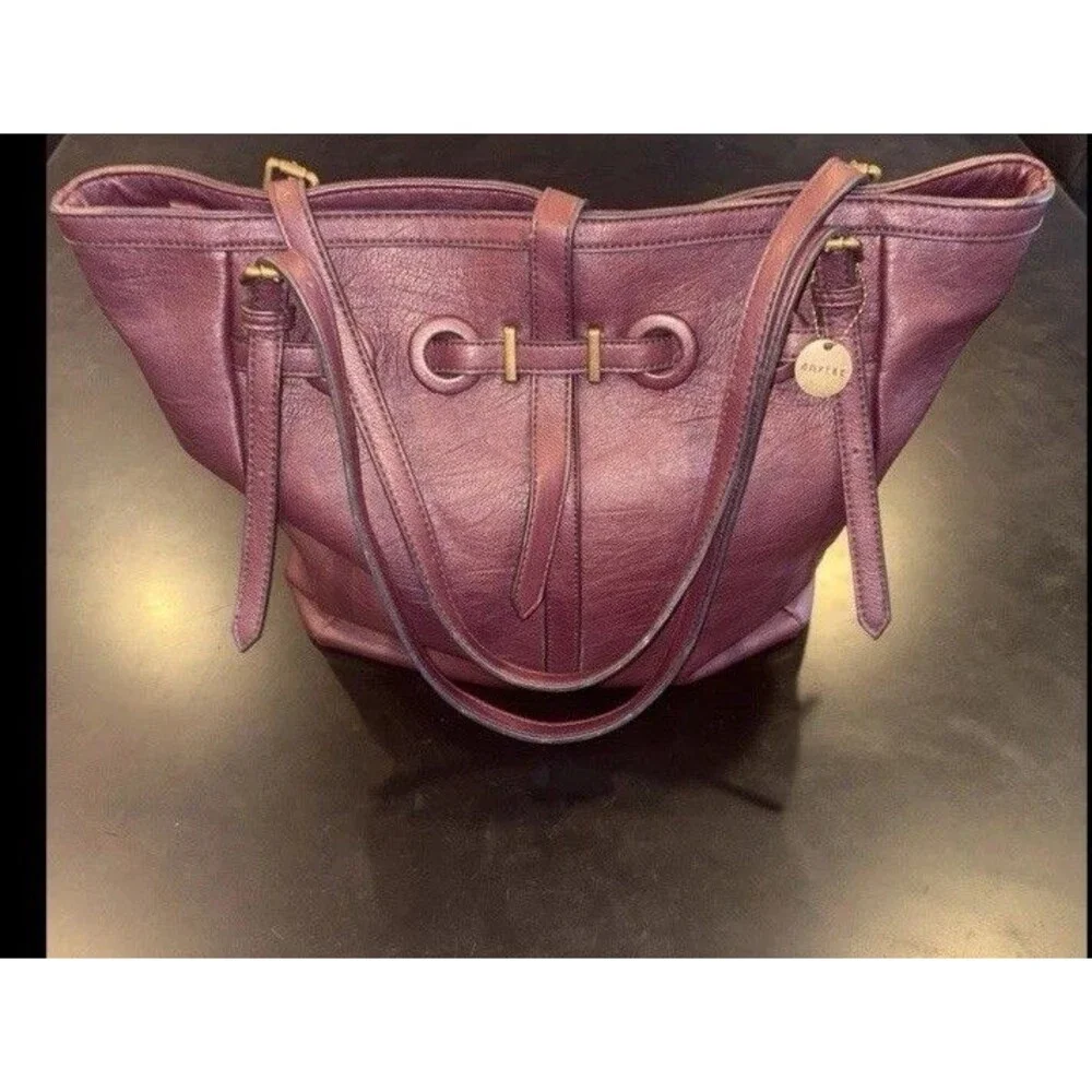 Ampere Large Oxblood Vegan Leather Shoppers Tote Shoulder Bag No Crossbody Strap